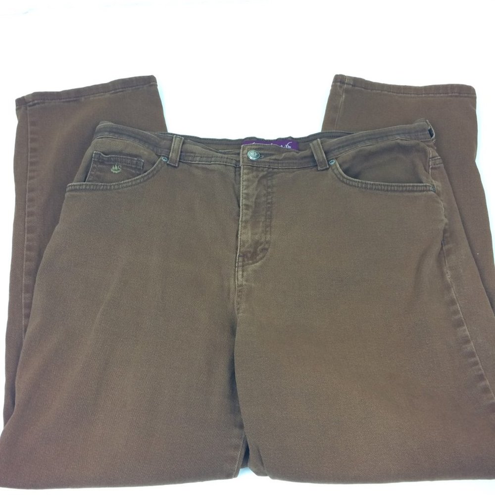Gloria Vanderbilt Women's Brown Jeans Sz 16